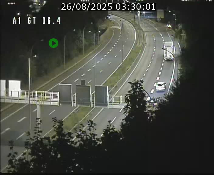 Traffic live webcam Luxembourg Hamm - A1 direction Sandweiler - BK 6.4