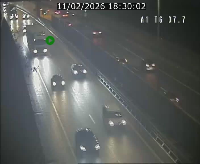 Traffic live webcam Luxembourg Kirchberg - A1 direction Luxembourg-ville - BK 7.7