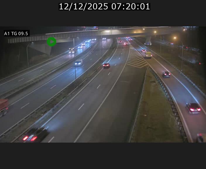 Traffic live webcam Luxembourg Jonction Grünewald - A1 direction Luxembourg-ville - BK 9.5