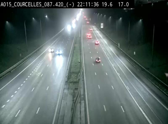 Webcam autoroute Belgique - Viesville - E42 direction Mons - BK 84.35