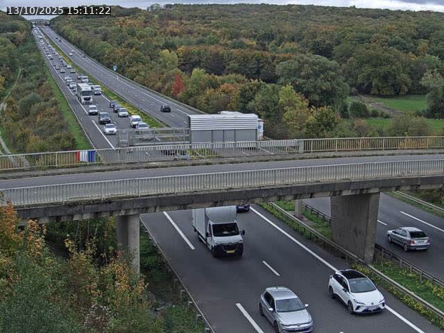 Caméra autoroute France - A31, Zoufftgen direction Luxembourg-ville, à la frontière entre la France et le Luxembourg