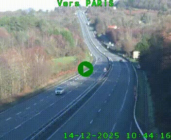 Caméra routière sur l'autoroute A20 à Bessines-sur-Gartempe. Vue orientée vers Paris