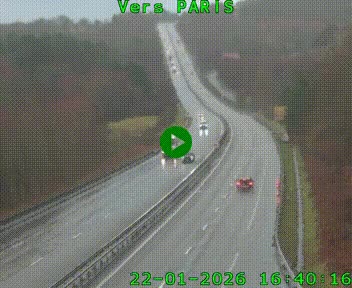 Caméra routière sur l'autoroute A20 à Bessines-sur-Gartempe. Vue orientée vers Paris