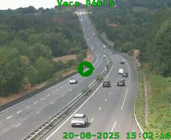 Caméra routière sur l'autoroute A20 à Bessines-sur-Gartempe. Vue orientée vers Paris