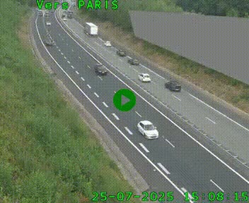 Caméra routière sur l'autoroute A20 à Saint-Pardoux-l'Ortigier, à la jonction avec l'A89. Vue orientée vers Paris