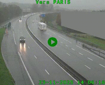 Caméra routière sur l'autoroute A20 à Brive-la-Gaillarde, à la jonction avec l'A89. Vue orientée vers Paris