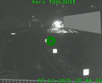 Caméra routière sur l'autoroute A20 à Noailles, en périphérie de Brive-la-Gaillarde. Vue orientée vers Toulouse