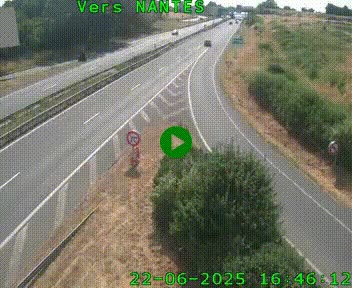 Webcam N147 au nord de Poitiers et à la jonction avec la A10