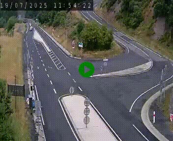 Webcam routière sur la N122 au niveau du Tunnel du Lioran. Vue de l'entrée côté Aurillac.