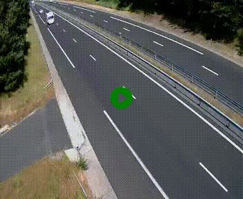 Caméra autoroute A75 à hauteur du col des Issartets en direction de Montpellier