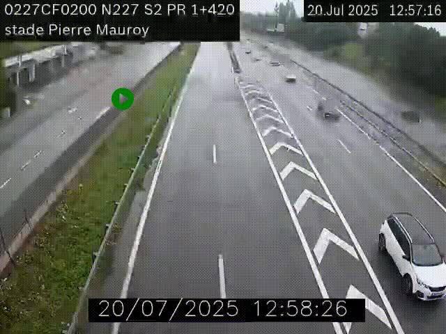 Webcam à hauteur du Stade Pierre Mauroy à Villeneuve d'Ascq sur la N227. Vue orientée vers Mons-en-Baroeul