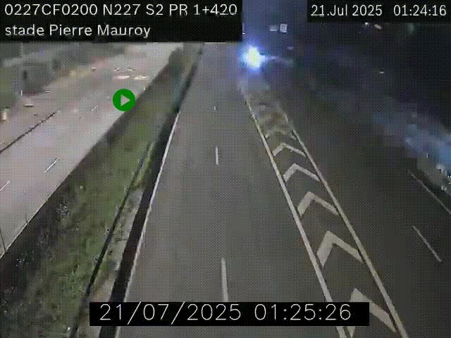 Webcam à hauteur du Stade Pierre Mauroy à Villeneuve d'Ascq sur la N227. Vue orientée vers Mons-en-Baroeul