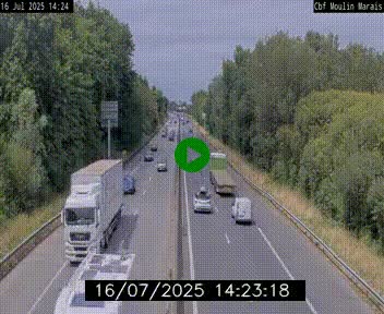 Webcam sur le périphérique de Nantes (N844) entre la Porte de Saint-Luce et la Porte d'Anjou, à l'est de la ville