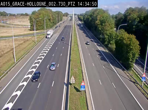 Caméra trafic Belgique - Grâce-Hollogne - E42, jonction avec A604, direction Loncin/Aéroport de Liège -  BK 3.2