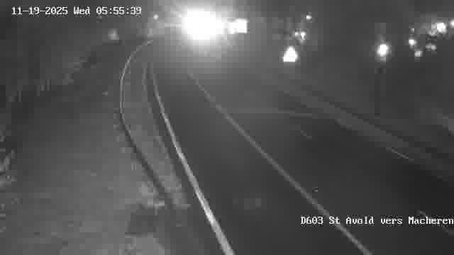 Webcam sur la D603 située à proximité de Saint-Avold. Vue orientée vers Macheren.