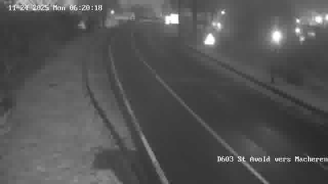 Webcam sur la D603 située à proximité de Saint-Avold. Vue orientée vers Macheren.