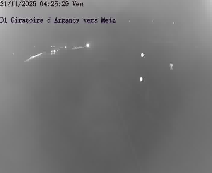 Webcam installée le long de D1 (France) à Argancy, pointée vers Metz, utile pour suivre précisément les conditions de trafic.