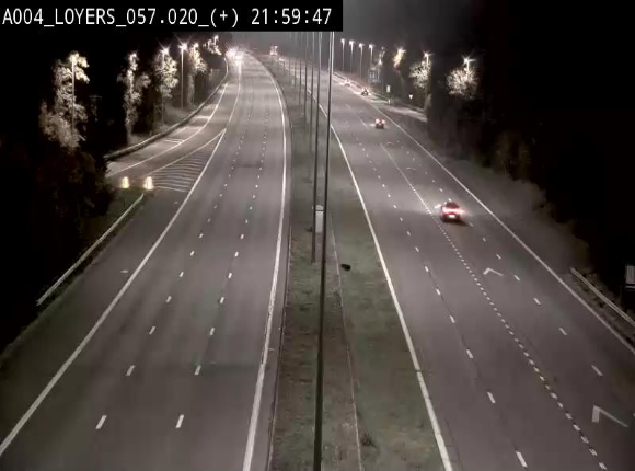 Webcam dans la montée de Loyers sur l'E411, après le viaduc de Beez en venant de Namur et en direction du Luxembourg