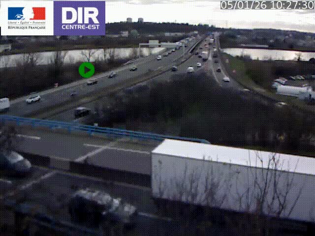 Clone of Caméra de circulation sur A7 à Lyon Perrache vers Marseille, le long du Rhône
