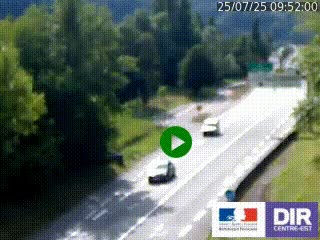 Webcam info trafic à proximité de Vizille sur la N85, au niveau du point de vue du Saut du Moine à Champagnier
