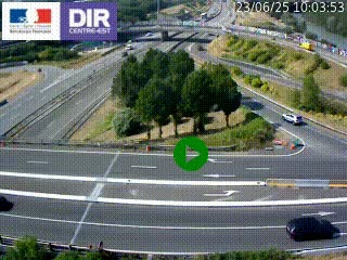 Webcam traffic à Grenoble-sud sur l'autoroute A480. Vue orientée vers l'entrée et la sortie de Grenoble