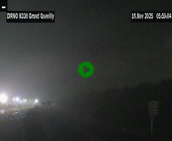 Webcam routière sur N338 à hauteur de Grand-Quevilly en périphérie de Rouen. Vue orientée vers Rouen