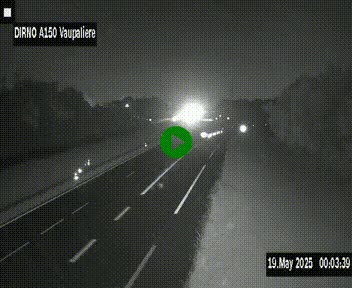 Webcam autoroute A150 à hauteur de La Vaupalière en périphérie de Rouen. Vue orientée vers Rouen