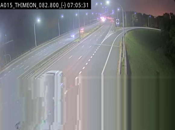 Caméra trafic Belgique - Thiméon - E42, jonction avec A54 (E420) direction La Louvière/Charleroi - BK 82.82