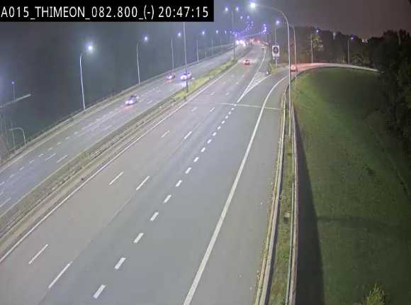 Caméra trafic Belgique - Thiméon - E42, jonction avec A54 (E420) direction La Louvière/Charleroi - BK 82.82