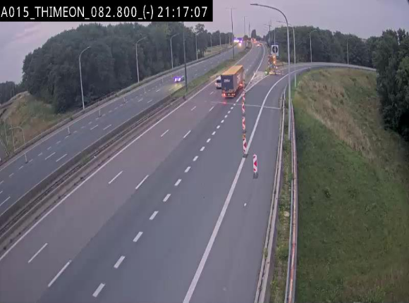 Caméra trafic Belgique - Thiméon - E42, jonction avec A54 (E420) direction La Louvière/Charleroi - BK 82.82