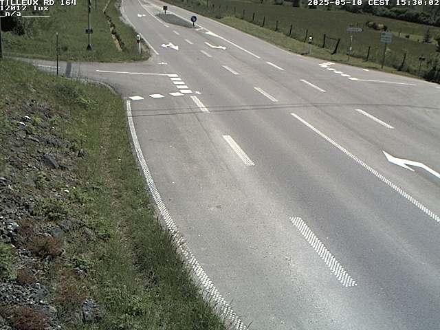 Webcam sur la RD164 à Tilleux. Vue orientée vers Neufchâteau