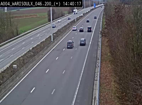 Webcam autoroute Belgique - Warissoulx - E411 - BK 46.2