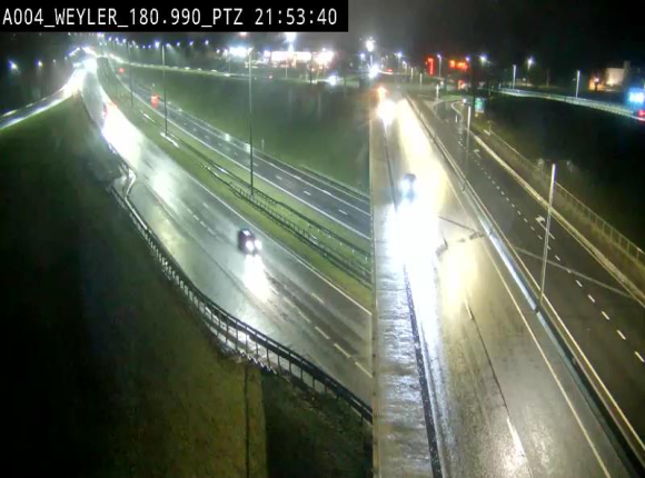 Webcam à la jonction entre la N81 et l'E411 à hauteur de la sortie 32 Longwy/Messancy à Arlon. Vue orientée vers Bruxelles