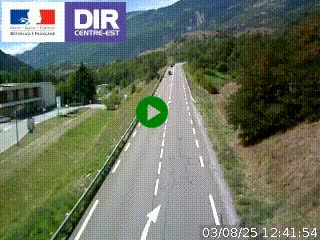 Web cam sur la N90 à Aime, en provenance de Bourg-Saint-Maurice et en direction d'Albertville