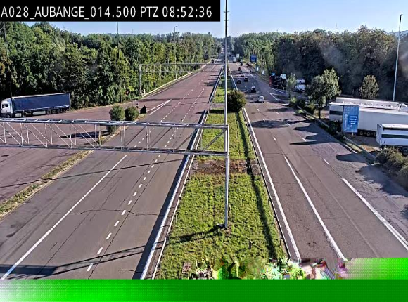 Webcam autoroute Belgique - Aubange - A28 direction Arlon - BK 14