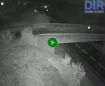 Webcam sur A84 à hauteur de Pont-Farcy, au niveau du pont autoroutier sur la Vire, au sud de Saint-Lô