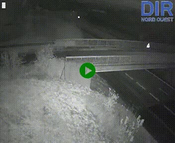 Webcam sur A84 à hauteur de Pont-Farcy, au niveau du pont autoroutier sur la Vire, au sud de Saint-Lô