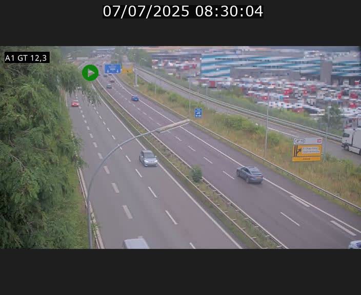Traffic live webcam Luxembourg Senningerberg - A1 direction Allemagne - BK 12.3