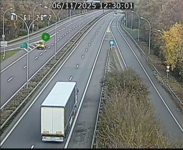 Traffic live webcam Luxembourg Grevenmacher - A1 direction Allemagne - BK 26.2