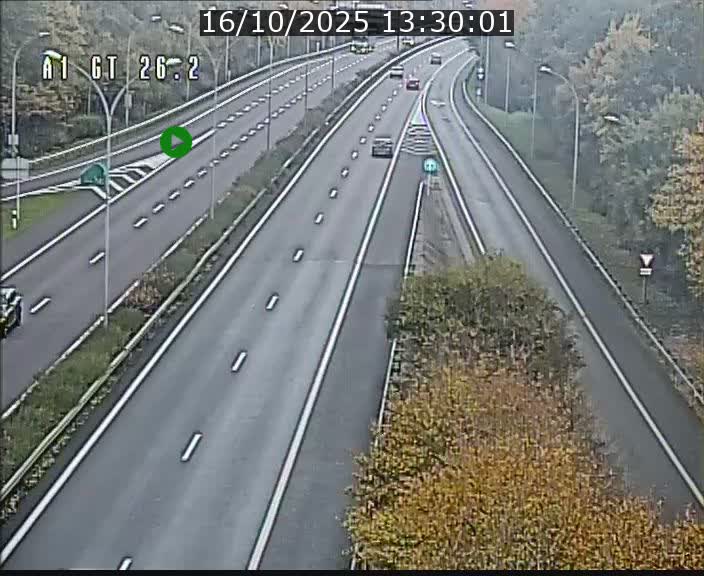 Traffic live webcam Luxembourg Grevenmacher - A1 direction Allemagne - BK 26.2
