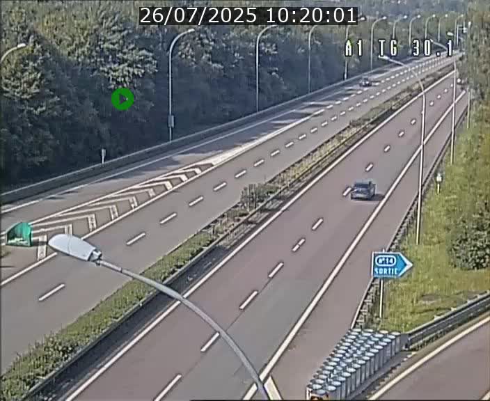 Traffic live webcam Luxembourg Grevenmacher - A1 direction Luxembourg - BK 30.1