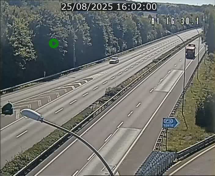 Traffic live webcam Luxembourg Grevenmacher - A1 direction Luxembourg - BK 30.1