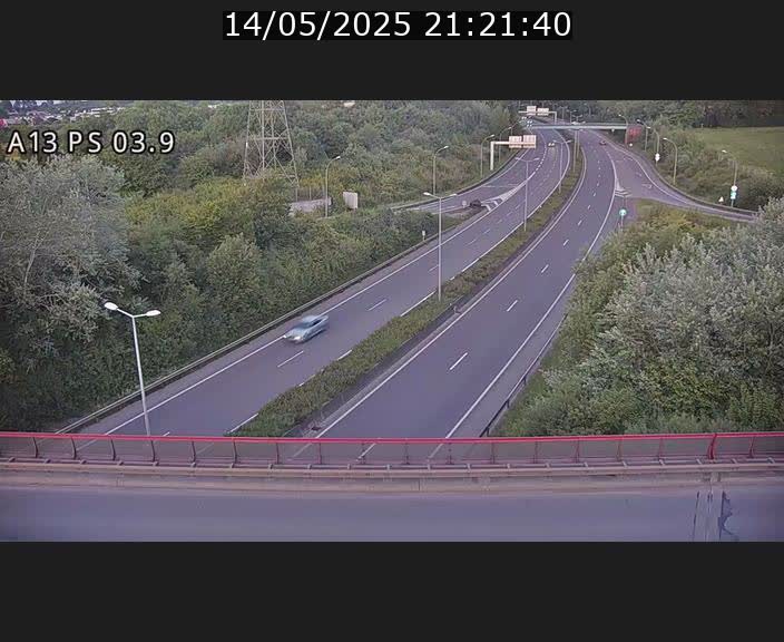 Traffic live webcam Luxembourg Ehlerange - A13 direction Esch-sur-Alzette - BK 6.8