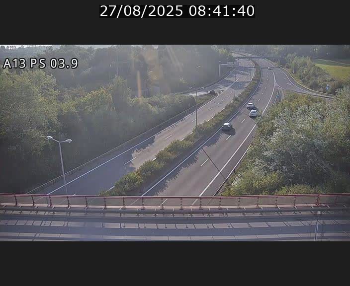 Traffic live webcam Luxembourg Differdange - A13 direction Esch-sur-Alzette - BK 3.9
