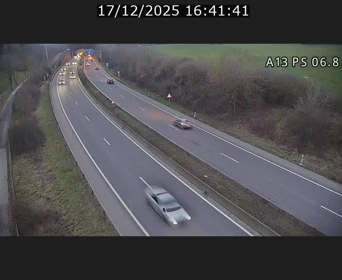 Traffic live webcam Luxembourg Ehlerange - A13 direction Esch-sur-Alzette - BK 6.8