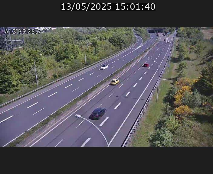 Traffic live webcam Luxembourg Frisange - A13 direction Allemagne - BK 26