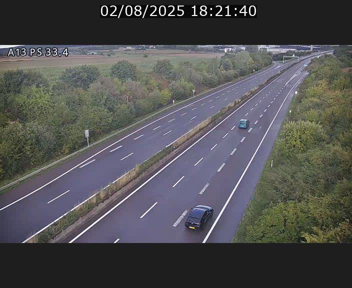Webcam trafic sur A13 à hauteur de Mondorf-les-Bains en direction d'Altwies