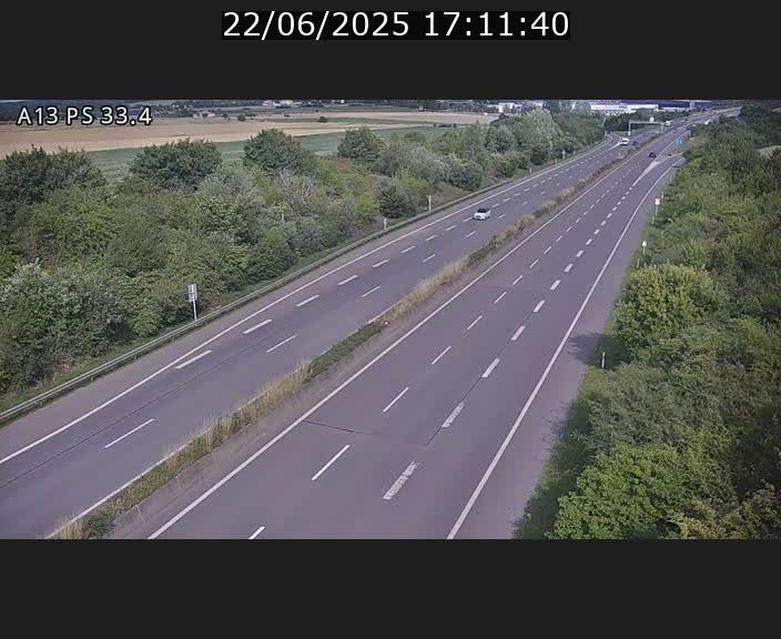 Webcam trafic sur A13 à hauteur de Mondorf-les-Bains en direction d'Altwies