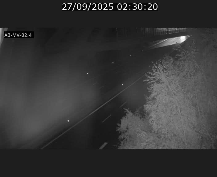 Webcam autoroute de la France (A3) au Luxembourg à Fentange, à proximité de la Croix de Gasperich. Vue orientée vers la Cloche d'Or