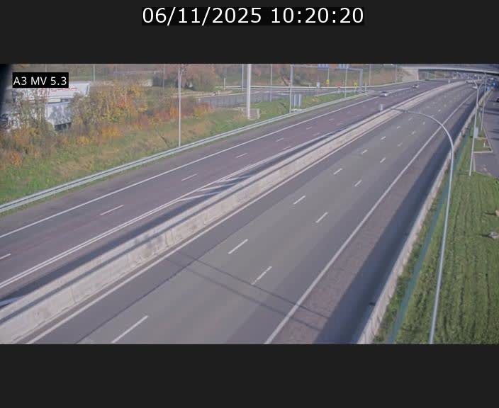 Webcam à l'Aire de Berchem au Luxembourg sur l'A3. Vue orientée vers la France